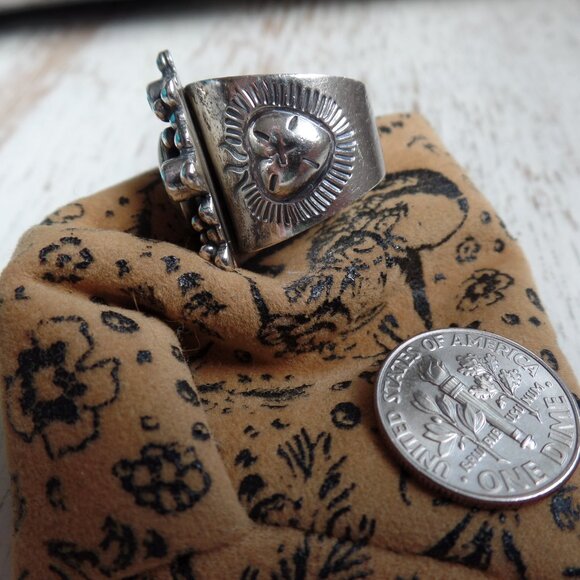 Virgins Saints & Angels Ring NWOT San Benito Turquoise Sterling 6.5 - Picture 3 of 9